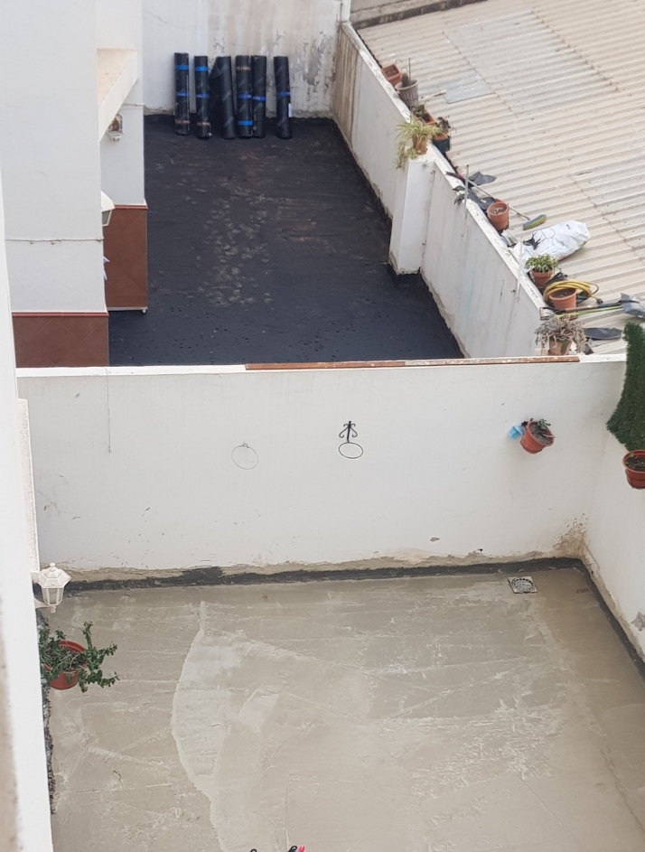 Reparación terrazas tela asfáltica